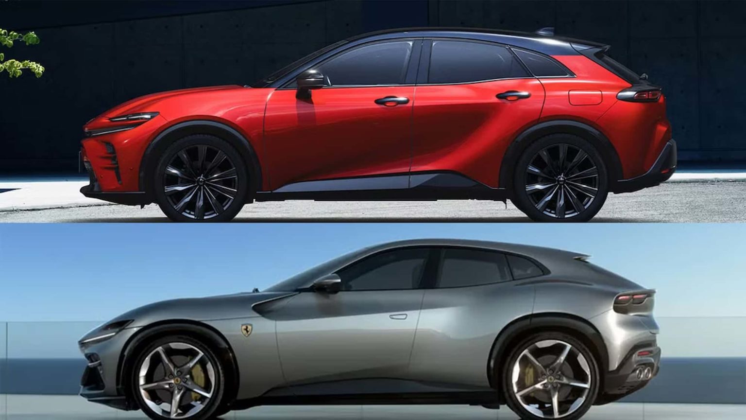 Toyota Crown һәм Ferrari Purosangue: кім кімнен көшірген? - Jetek Auto